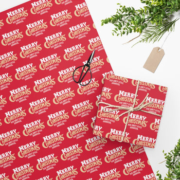 Merry Christmas You Dirty Little Hamster Wrapping Paper