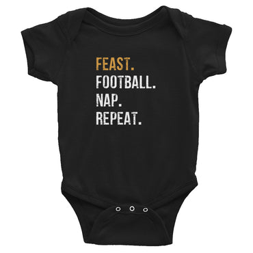 Thanksgiving Feast Football Nap Onesie
