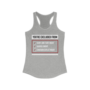 Mike Sorrentino Excluded from Dinner Womens Tank