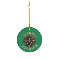 Merry Sitchmas Ceramic Ornament