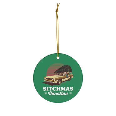 Sitchmas Vacation Ceramic Ornament