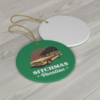 Sitchmas Vacation Ceramic Ornament