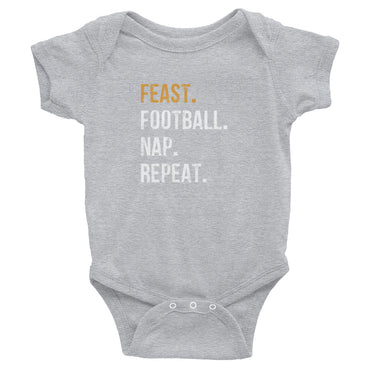 Thanksgiving Feast Football Nap Onesie