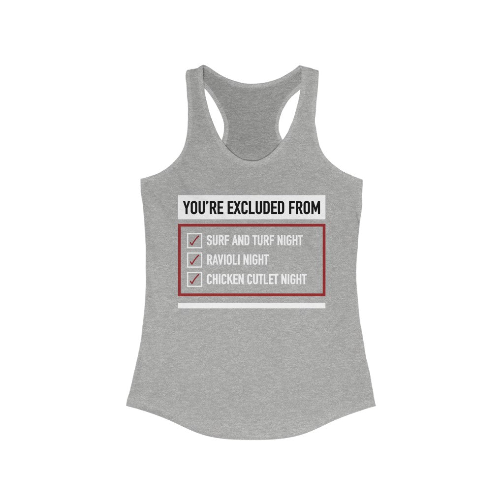 Mike Sorrentino Excluded from Dinner Womens Tank