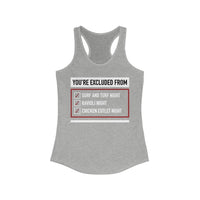 Mike Sorrentino Excluded from Dinner Womens Tank