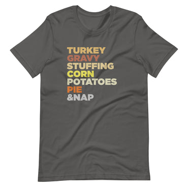 Mike Sorrentino Thanksgiving Food List Shirt
