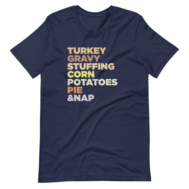 Mike Sorrentino Thanksgiving Food List Shirt