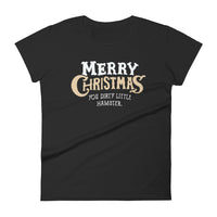 Mike Sorrentino Merry Christmas You Dirty Little Hamster Womens Shirt  Regular price