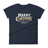 Mike Sorrentino Merry Christmas You Dirty Little Hamster Womens Shirt  Regular price
