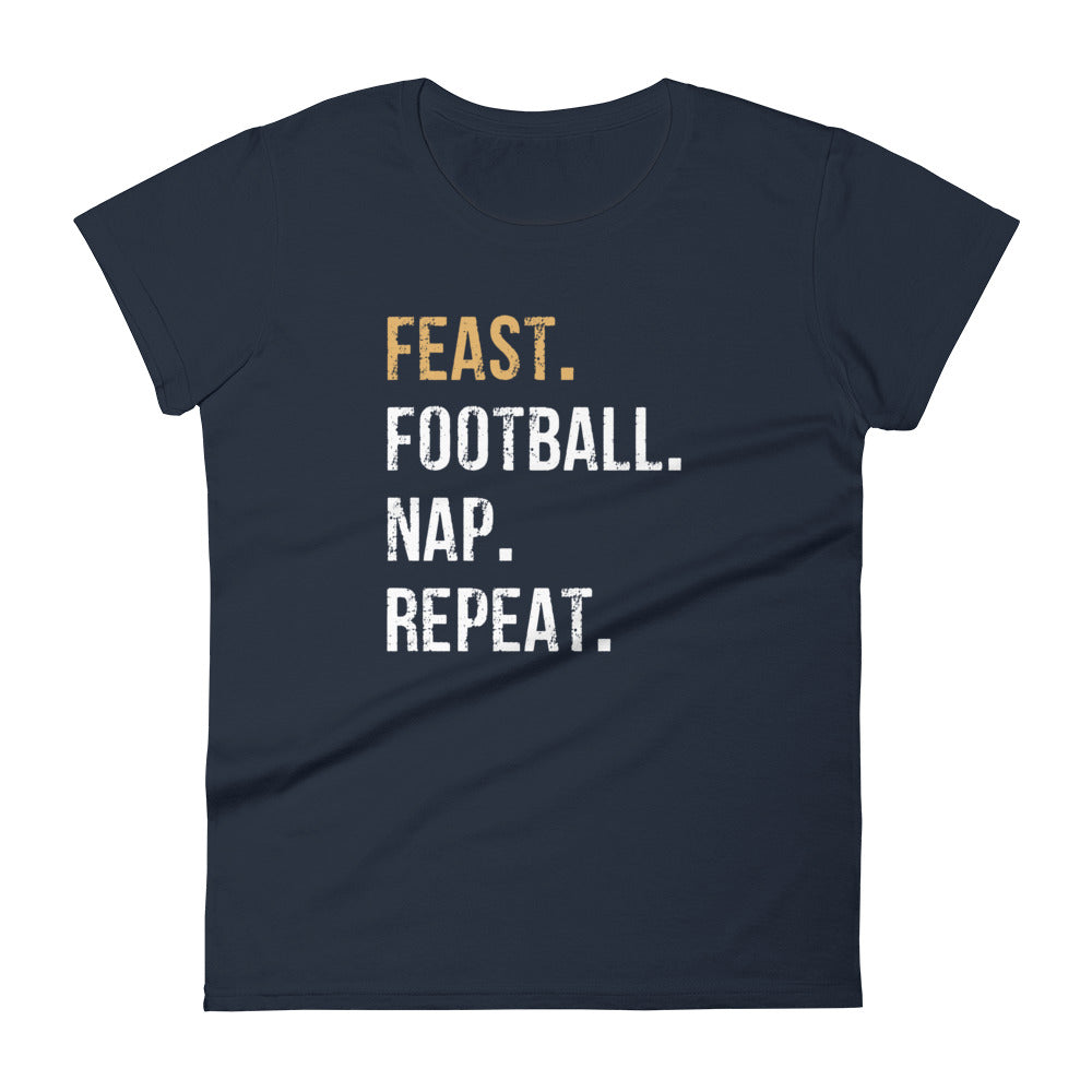 Mike Sorrentino Thanksgiving Feast Football Nap Womens Shirt