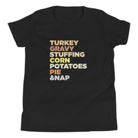 Mike Sorrentino Thanksgiving Food List Kids Shirt